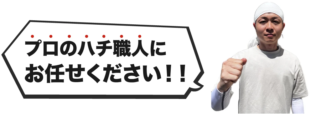 プロのハチ職人にお任せください！！